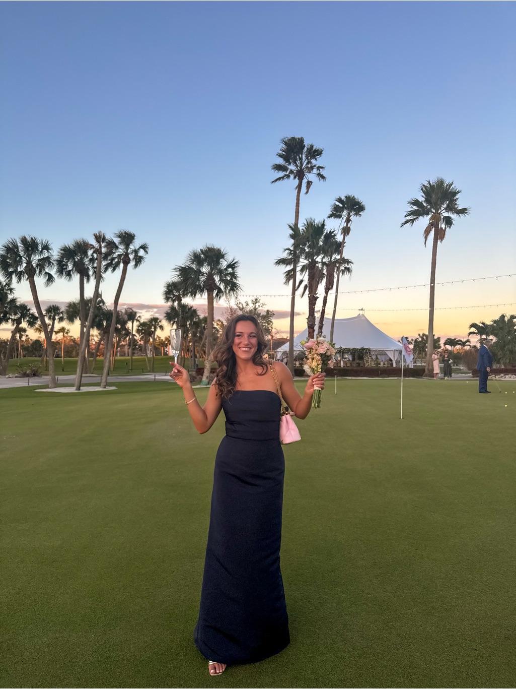 Amsale Navy Strappy Fitted Maxi Dress